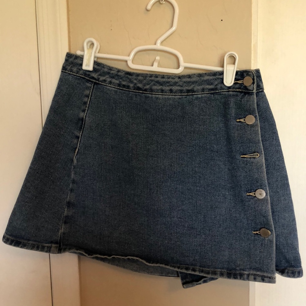 BULLHEAD DENIM WRAP SKIRT